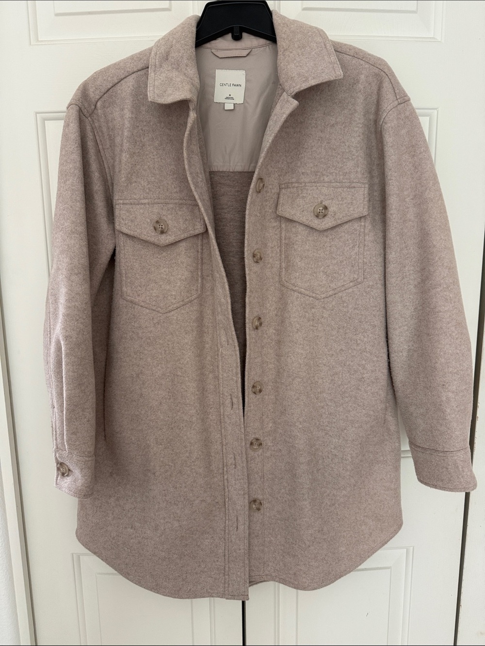 Women's Taupe Long Utility Shacket